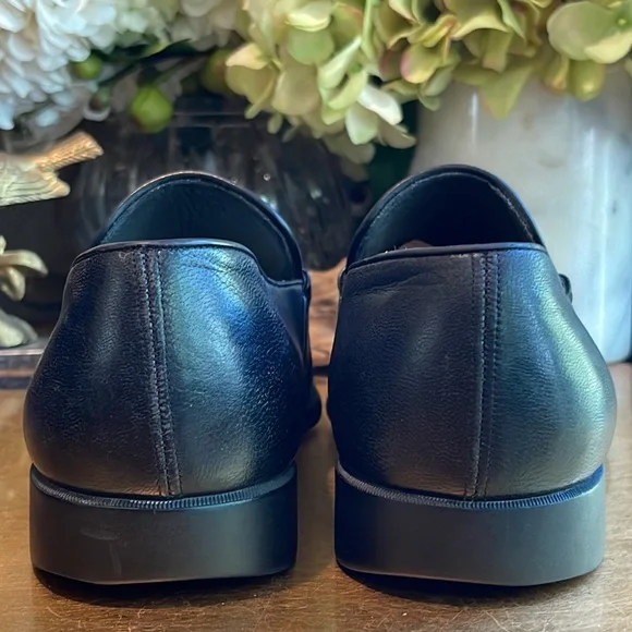 Bally Arcon Slip-On Black Lambskin Leather Loafers